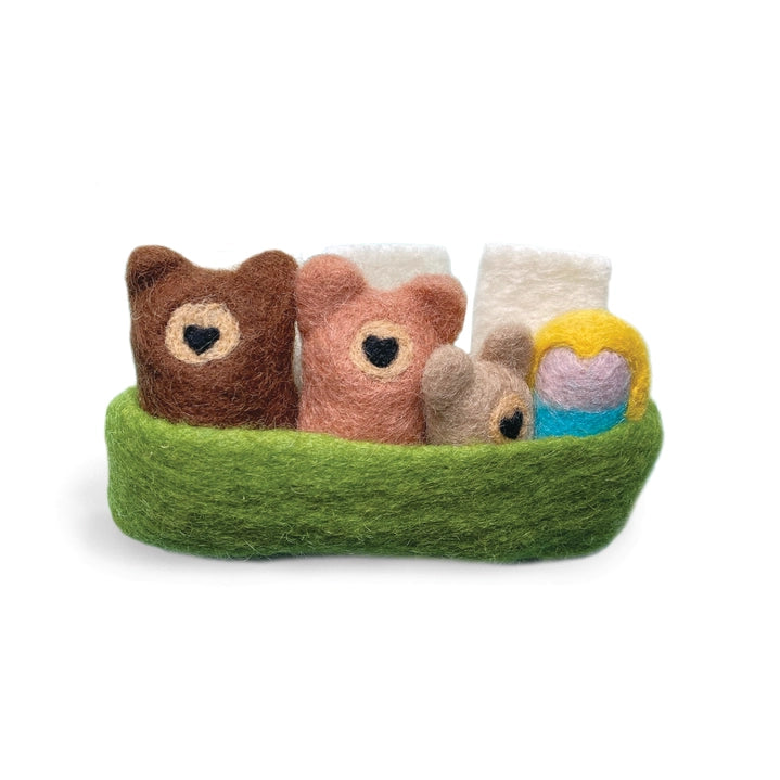 Wool "Pocket Pals" Play Set | Goldilocks and the Three Bears