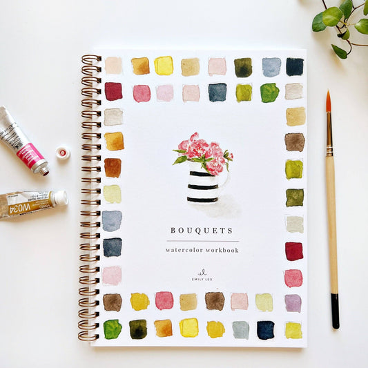 Cahier d'aquarelle Bouquets