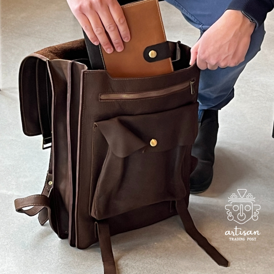 Small Leather Backpack | Brown