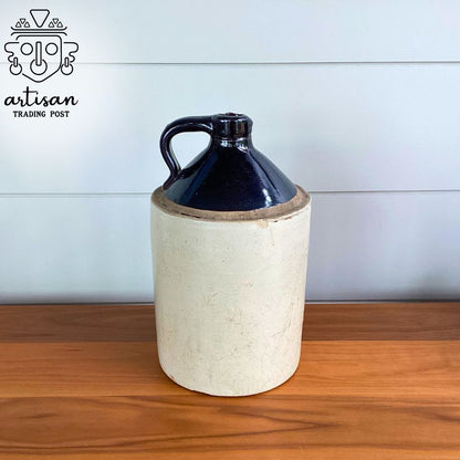 Vintage Earthenware Finger Jug | 1 Gallon