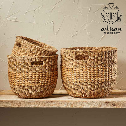 Hogla Cottage Basket Medium | Handcrafted Hogla Grass Basket