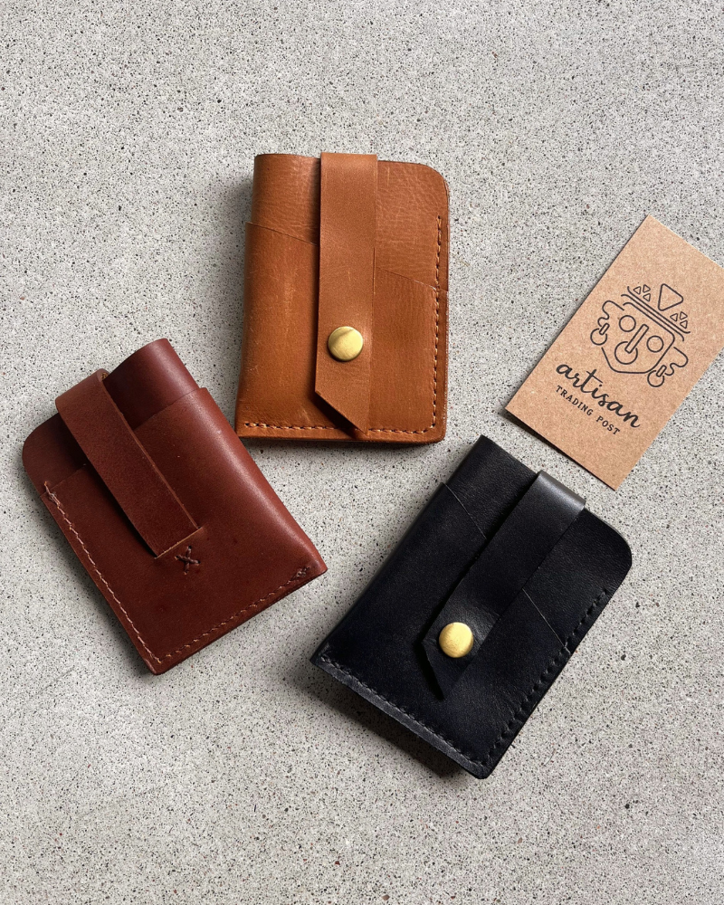 Hernandez Leather Card Wallet | Midnight Black