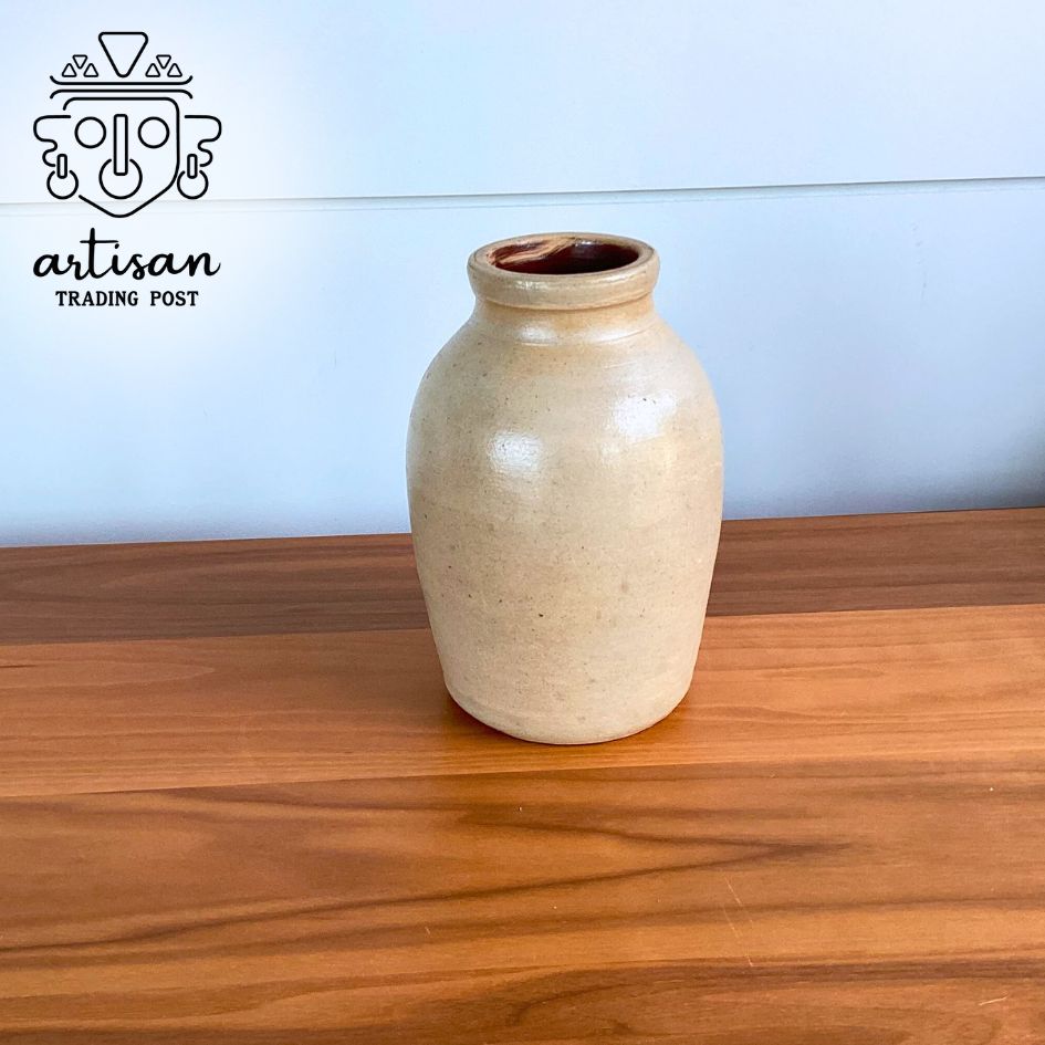 Vintage Earthenware Vase Small | Cream