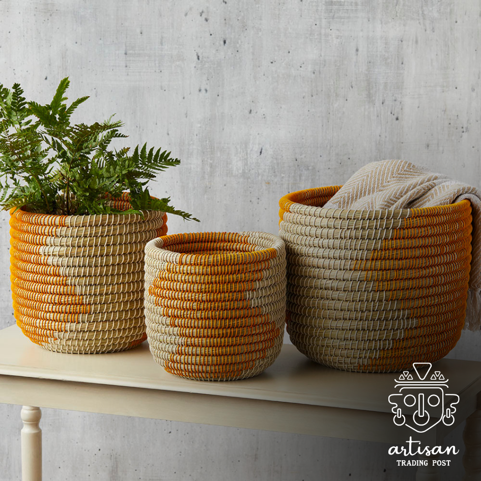 Sunshine Basket Small | Handcrafted Kaisa Grass Basket