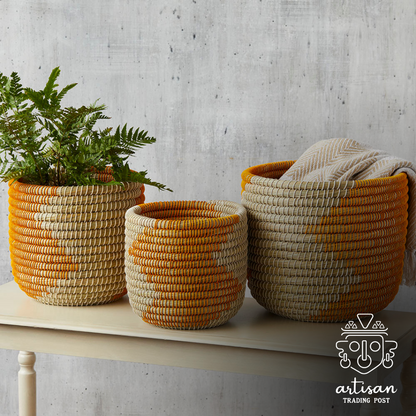 Sunshine Basket Large | Handcrafted Kaisa Grass Basket