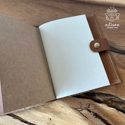 Refillable leather journal | Chestnut Brown