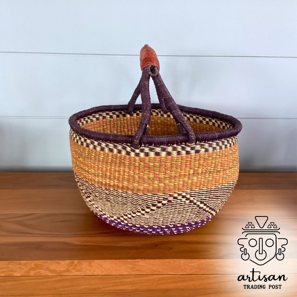 Handwoven Round Basket | Large