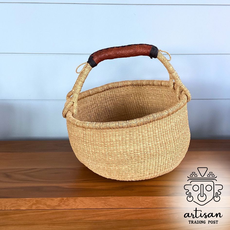 Handwoven Round Basket | Large