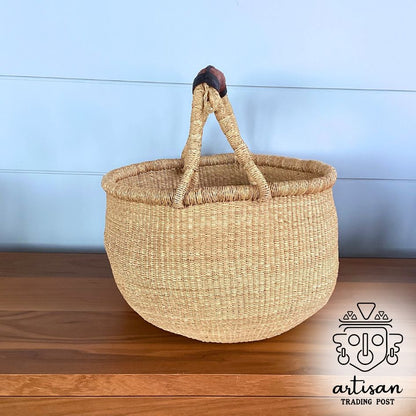 Handwoven Round Basket | Large