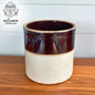 Vintage Earthenware Crock | 3 Gallon Natural & Brown