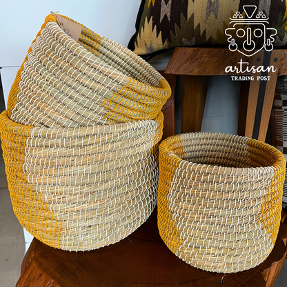 Sunshine Basket Small | Handcrafted Kaisa Grass Basket