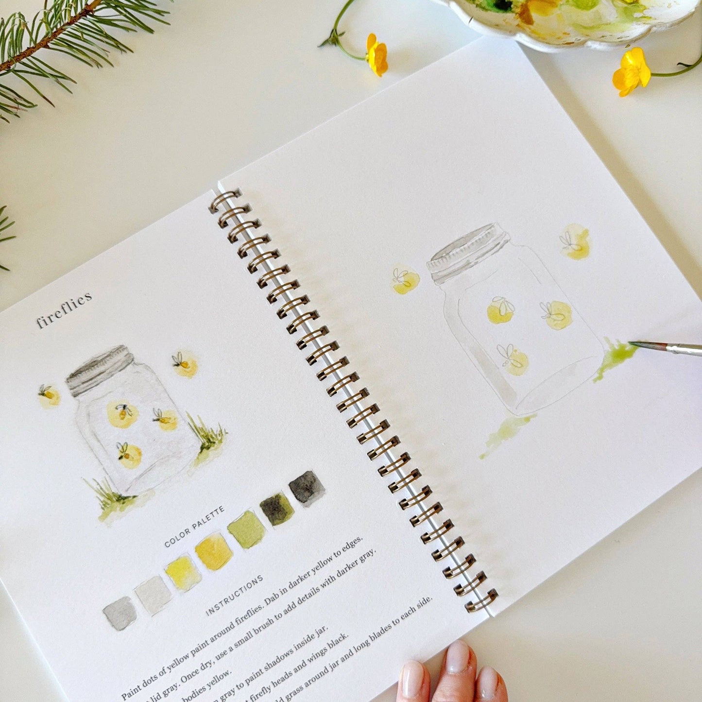 Camping Watercolour Paint Workbook by Emily Lex