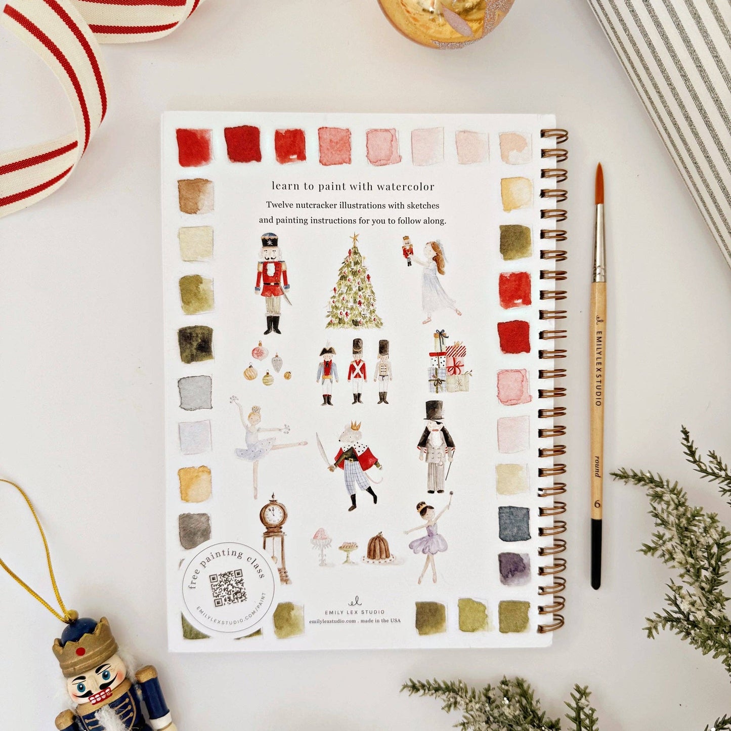 Nutcracker Watercolour Workbook by Emily Lex