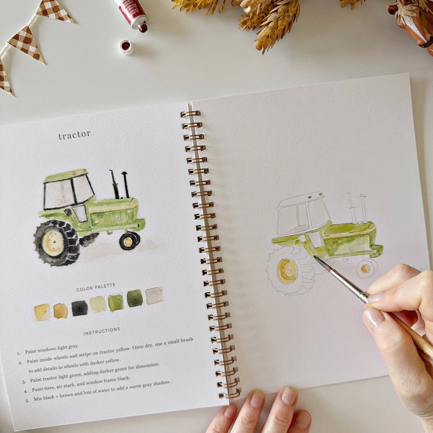 Farm Watercolour Workbook by Emily Lex