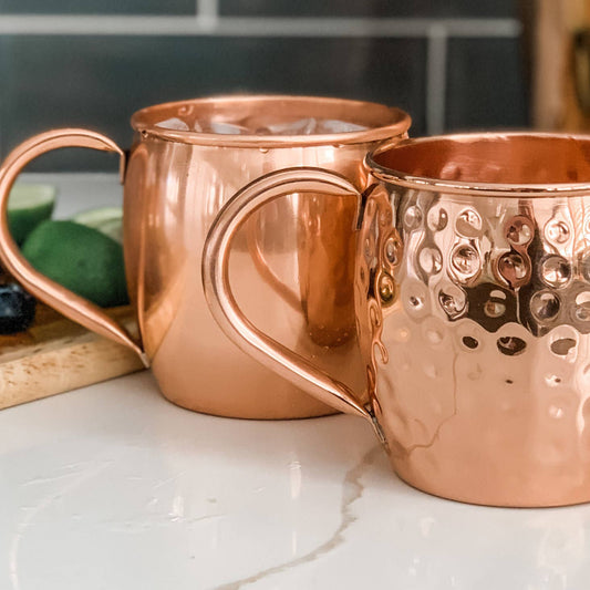Tasse Moscow Mule en cuivre | Martelée au tonneau