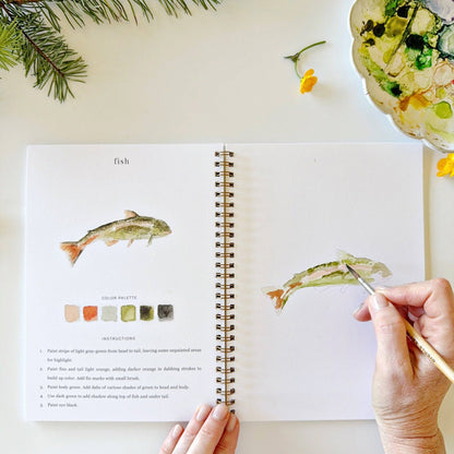Camping Watercolour Paint Workbook by Emily Lex