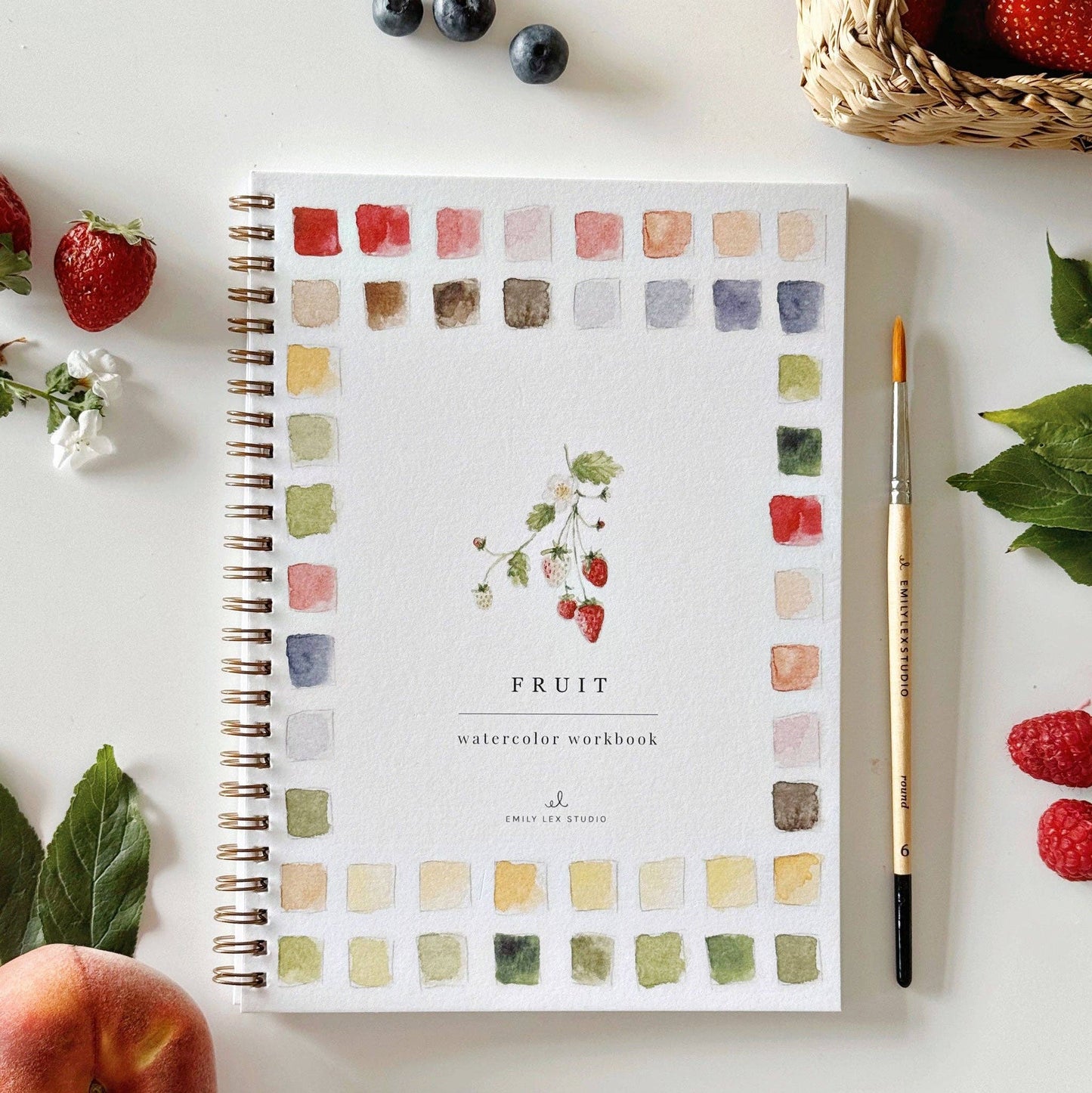 Fruit Watercolour Workbook by Emily Lex