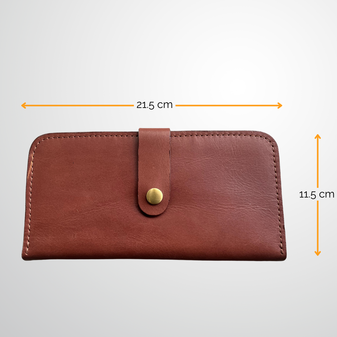 Leather Clutch Wallet | Chocolate