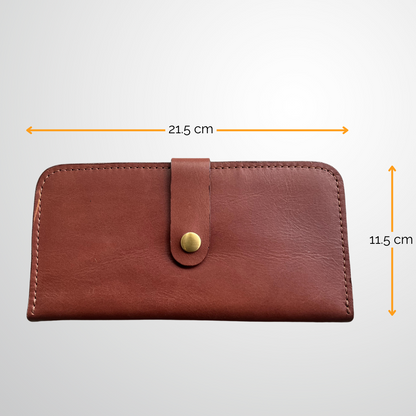 Leather Clutch Wallet | Chocolate