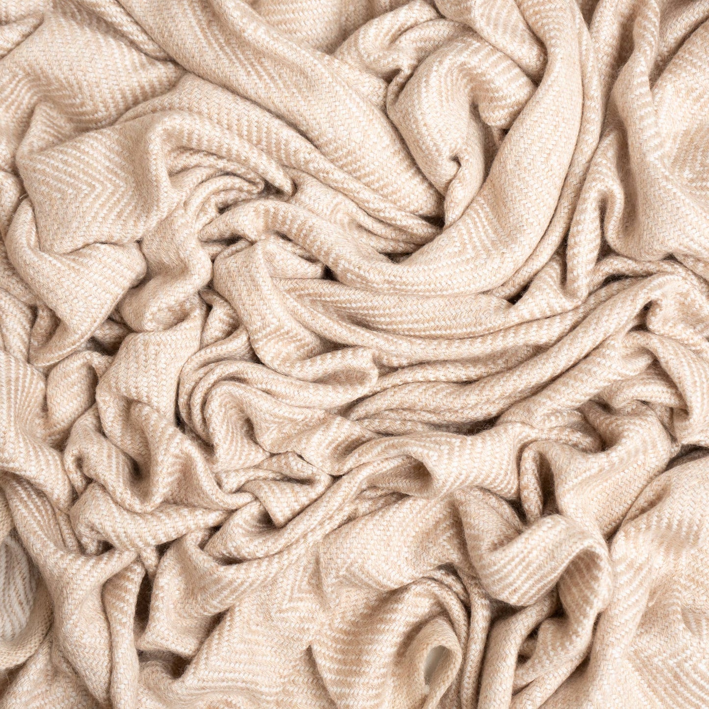 Luxury Cashmere Throw Blanket | Cottage Cream