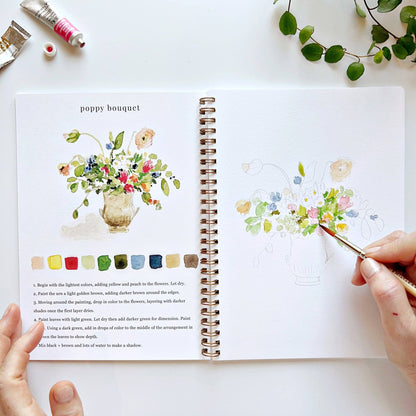 Cahier d'aquarelle Bouquets