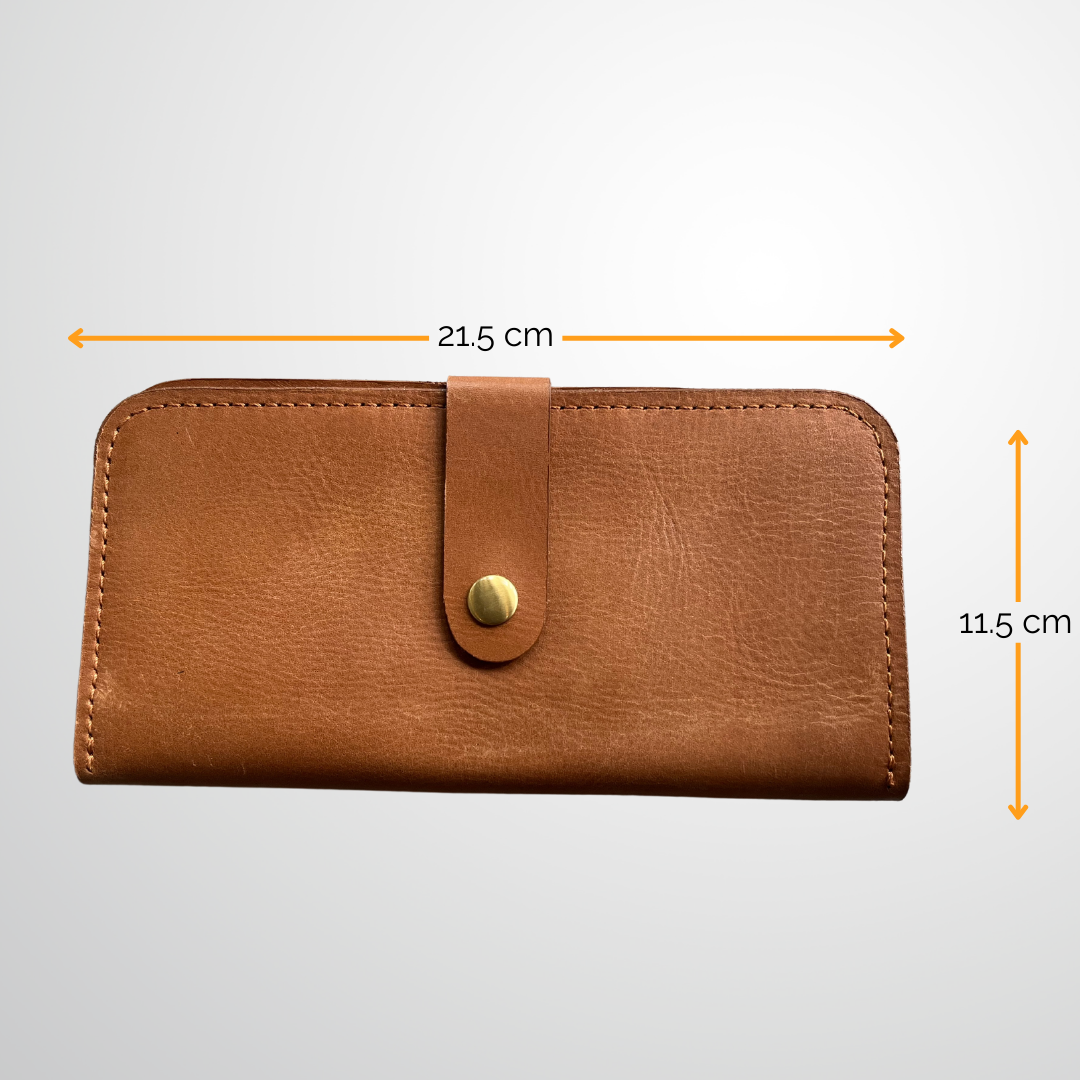 Leather Clutch Wallet | Honey Brown