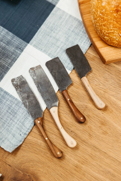 Hand-Forged Cheese Knife | Large Maple