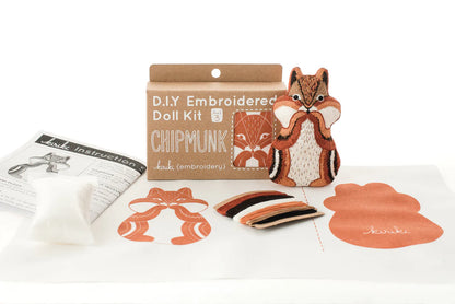 Chipmunk | Embroidery Doll Kit (Level 3)