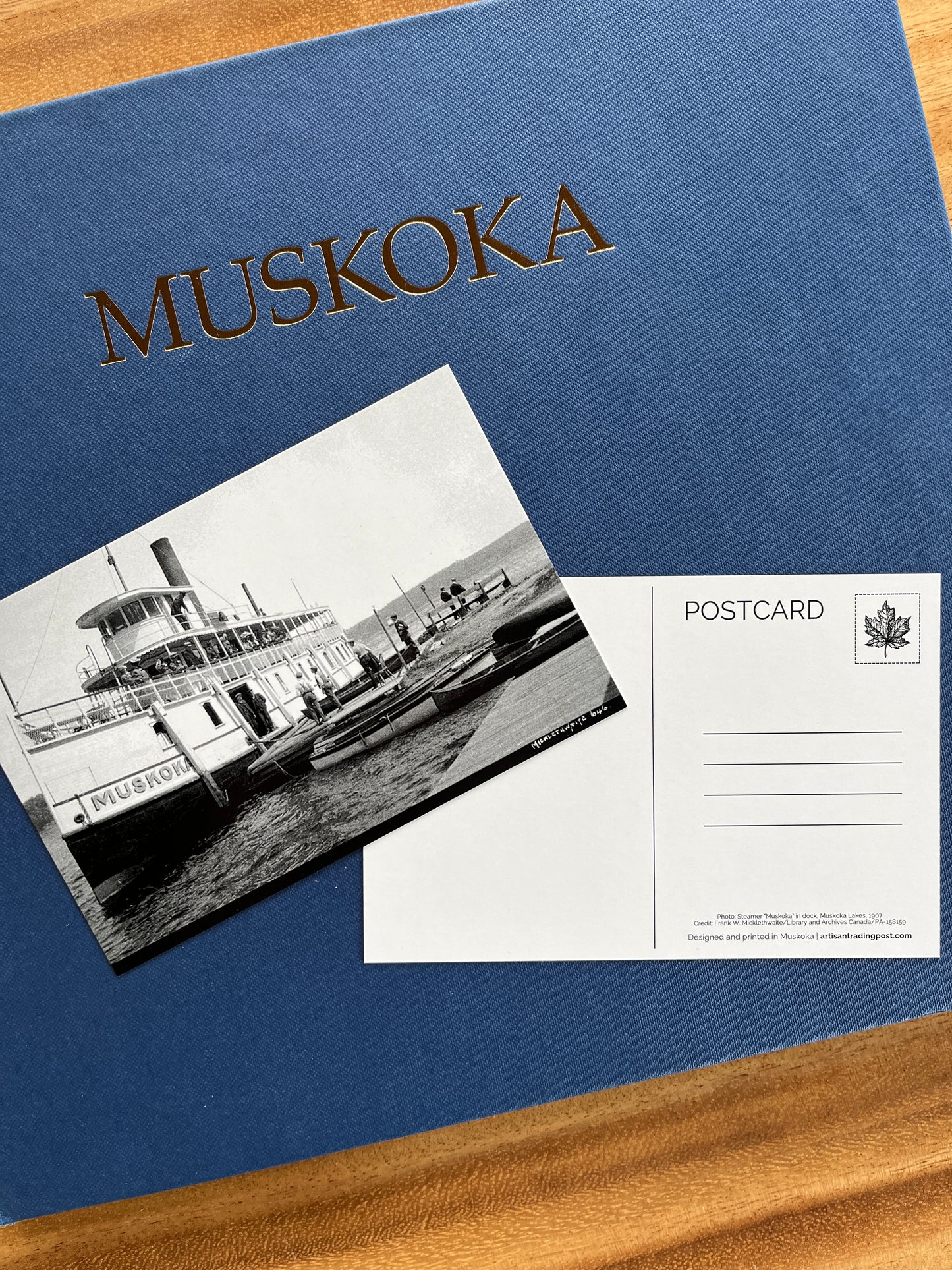 Muskoka Steamer in Dock (1907) | Vintage Muskoka Postcard