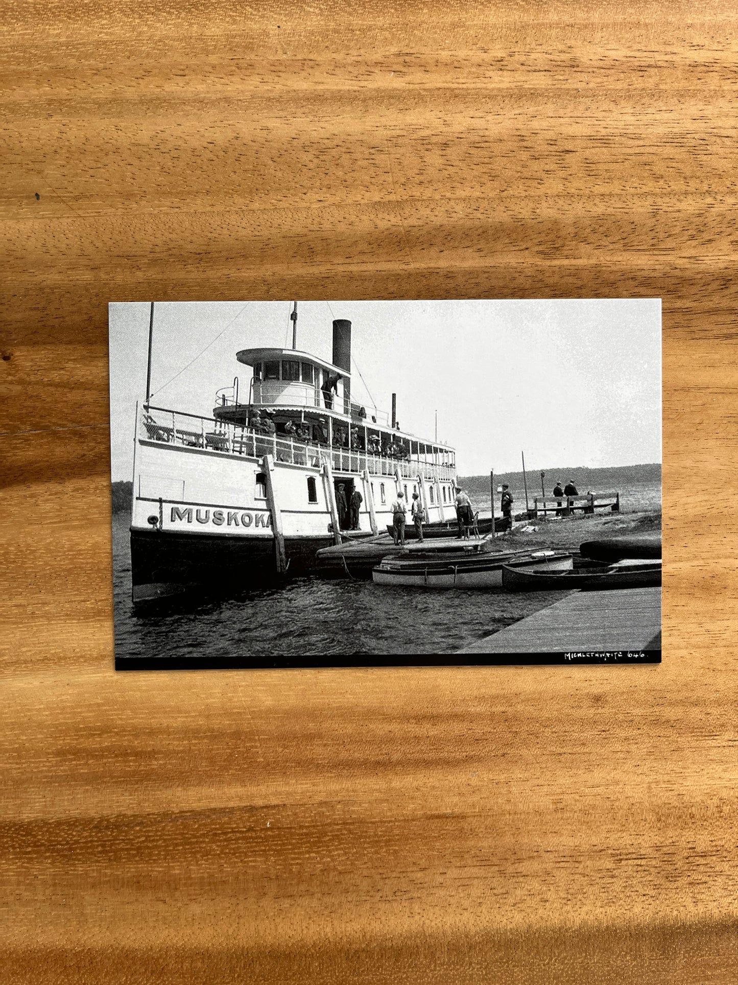 Muskoka Steamer in Dock (1907) | Vintage Muskoka Postcard