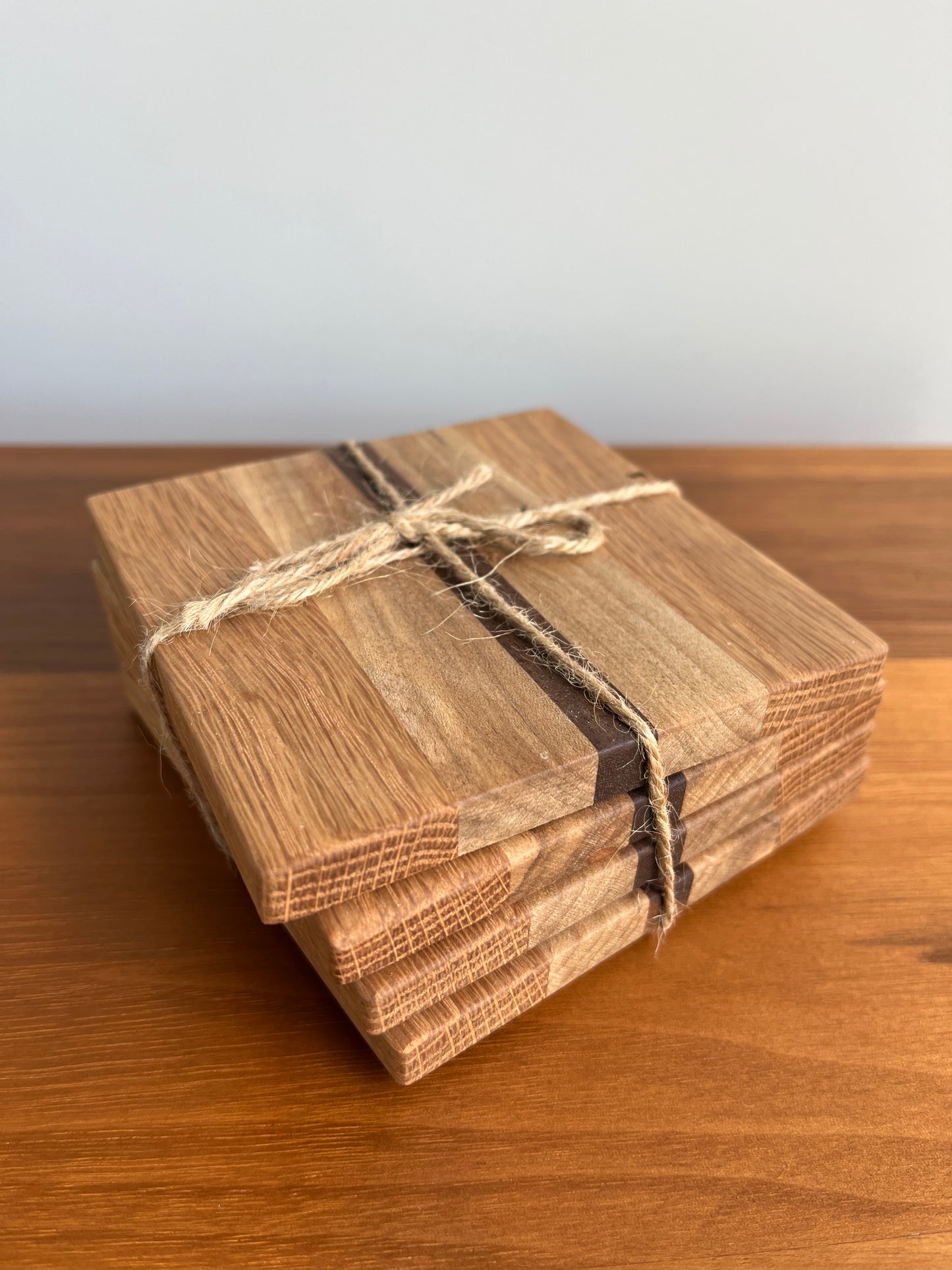 Square Wood Coasters with Cork Bottom | Made in Canada