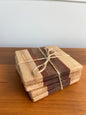 Square Wood Coasters with Cork Bottom | Made in Canada