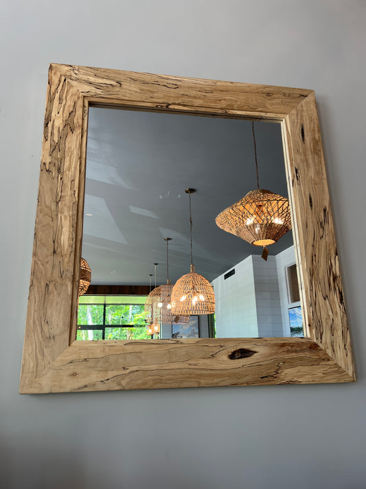 Spalted Maple Large Artisan Mirror
