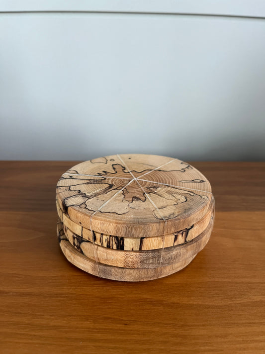 Round Live Edge Wood Coasters | Made in Muskoka Canada