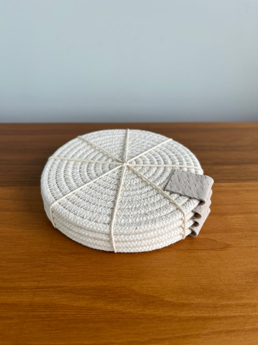 White Rope Coasters