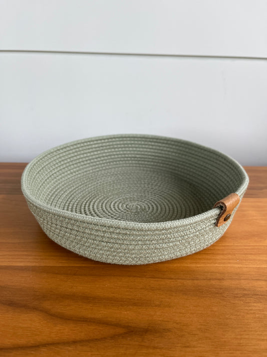 Plateau en corde | Vert sauge