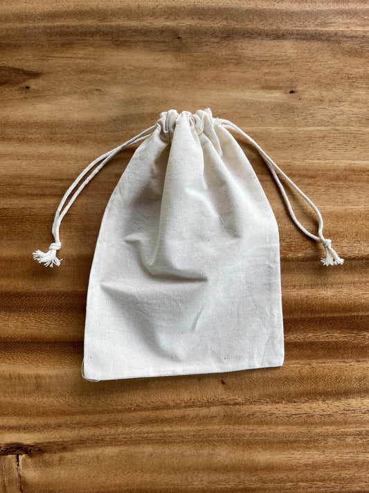 Cotton drawstring bag (6.5" x9")