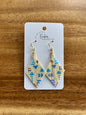 Medium Hand-Beaded Diamond Earrings