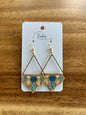 Hand-Beaded Triangle Earrings