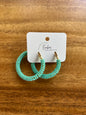 Hand-beaded Hoop Earrings