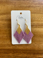 Large Hand-Beaded Diamond Earrings