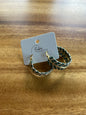 Hand-Beaded Chevron Hoop Earrings