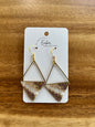 Hand-Beaded Triangle Earrings