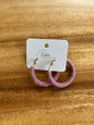 Hand-beaded Hoop Earrings