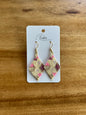 Medium Hand-Beaded Diamond Earrings