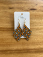 Extra-Large Hand-Beaded Diamond Earrings