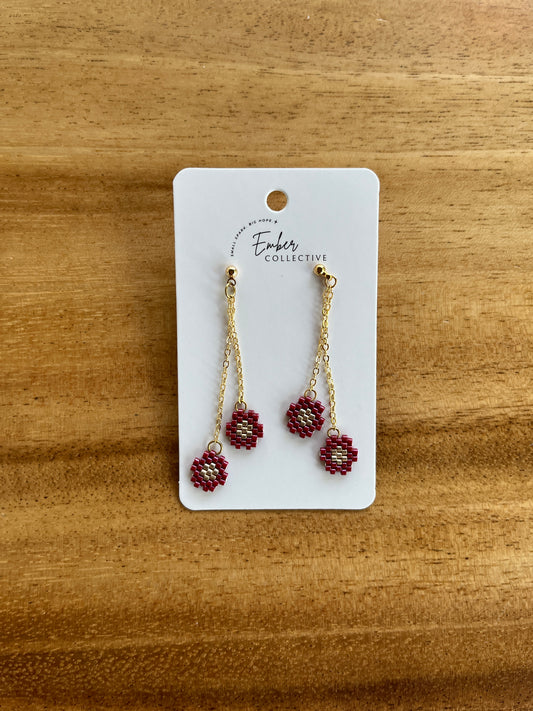 Bloom Drops Hand-Beaded Earrings