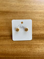 Hand-Beaded Stud Earrings