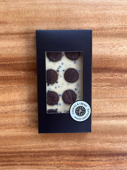 Cookies and Cream White Chocolate Bar Cacao Boys