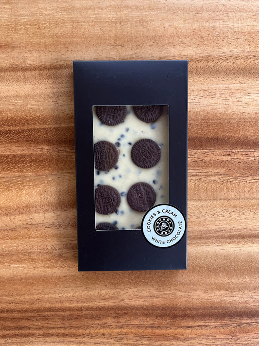 Cookies and Cream White Chocolate Bar Cacao Boys